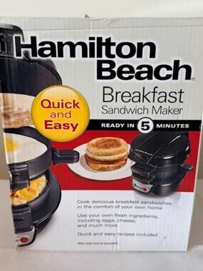 Hamilton Beach Breakfast Sandwich Maker – Quick & Easy – 5-Minute Meals